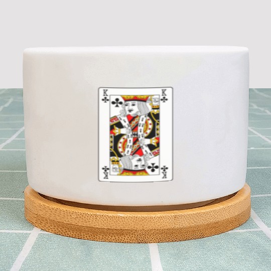 King of Clubs Playing Card Plant Pots
