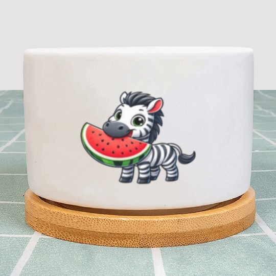 Zebra melon watermelon fruit fruity Plant Pots