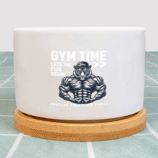 gym time tiger power Plant Pots