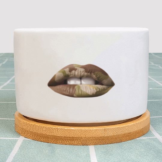 Camo Lips Plant Pots