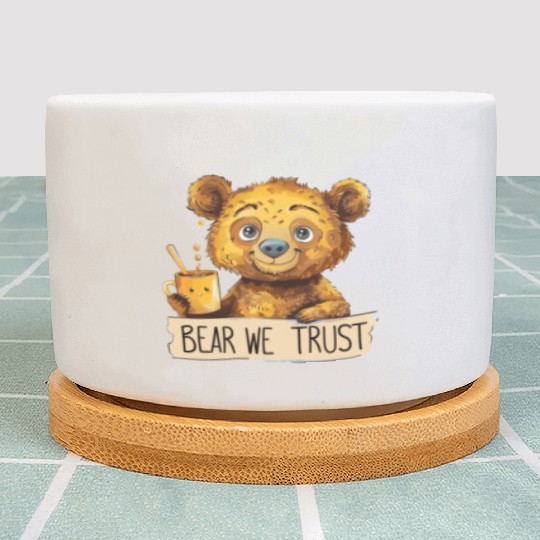 In Bear We Trust Honey vs Hot Chocolate Plant Pots