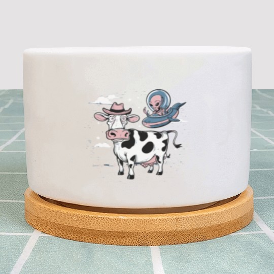 Alien UFO Cow Plant Pots