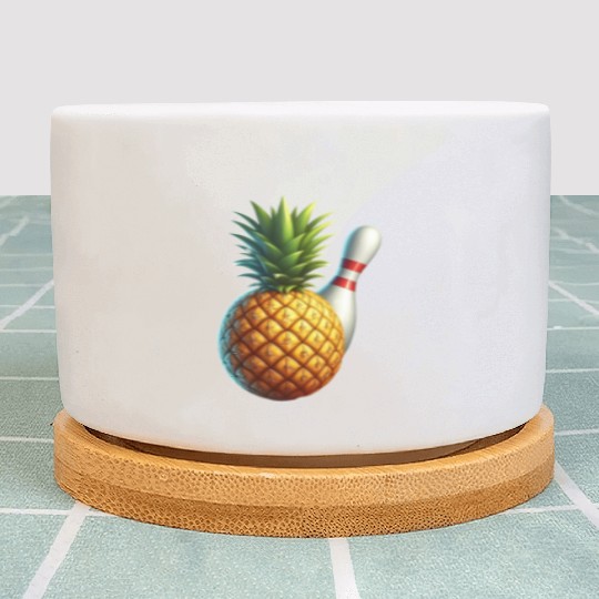 bowling ball and pineapple Plant Pots