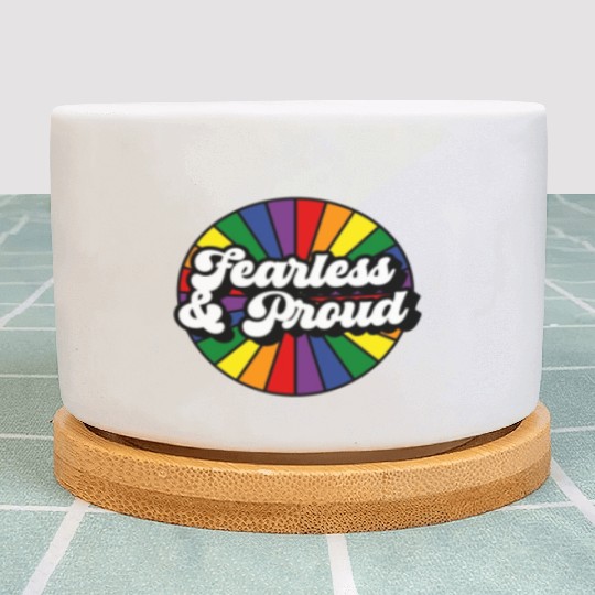 Fearless Proud Pride Rainbow Plant Pots