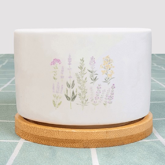 Spring Flower Girl Floral Lavender Flowers Summer Plant Pots
