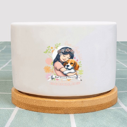 best friend forever my beagle Plant Pots