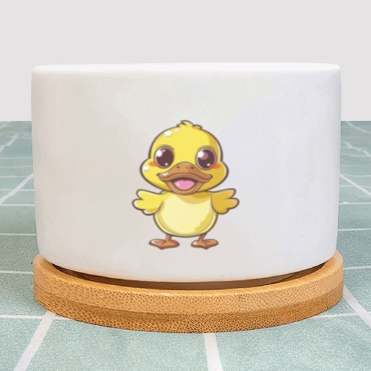 Adorable Happy Duckling Cartoon Plant Pots
