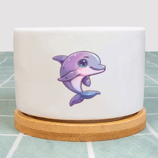 Adorable Purple Dolphin Fantasy Creation Plant Pots