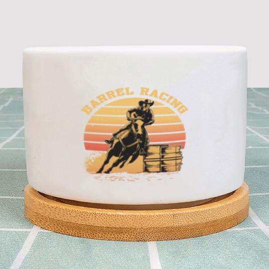 Retro Themed Barrel Racing Gifts Plant Pots