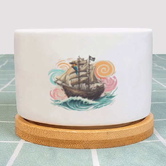 Pirate paradise Plant Pots design.