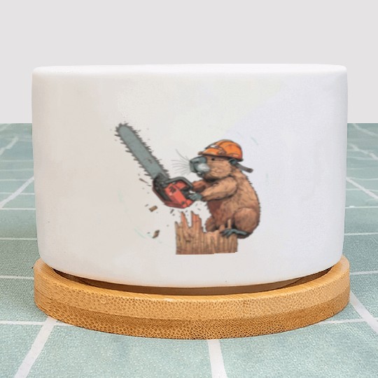 Beaver Lumberjack Chainsaw Plant Pots