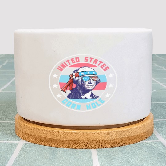 July Cornhole Apparel Clothing Premium Plant Pots