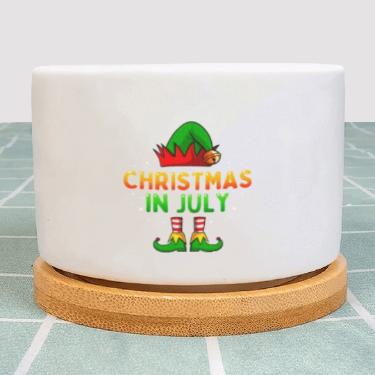 Christmas In July Santa Elf Plant Pots