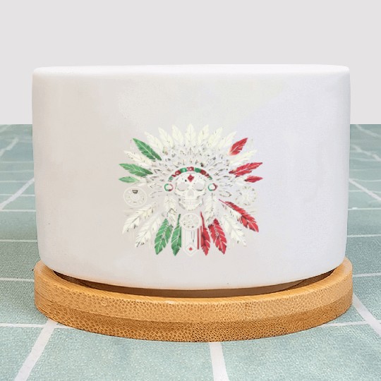 Aztec Warrior Indigenous Mexican Aztec Jaguar Plant Pots