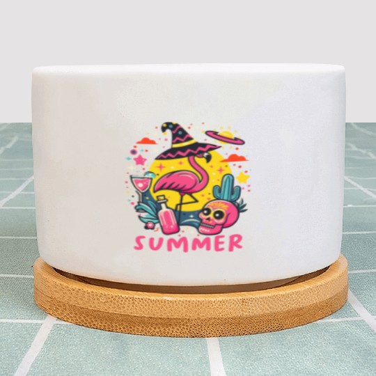 Paradise Tropical Flamingo Summer Plant Pots