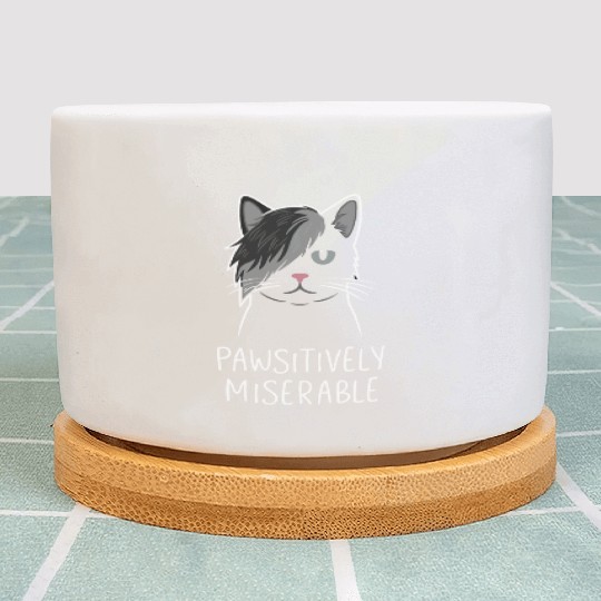 Gothic Emo Cat Design For Cat Lovers And Plant Pots
