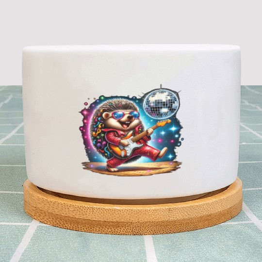 Disco Ball Guitar Hedgehog Plant Pots