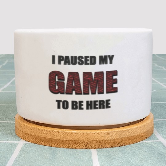 i paused my game to be here in black Plant Pots