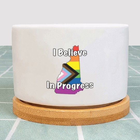 New Hampshire Pride Believe in Progress Flag Plant Pots