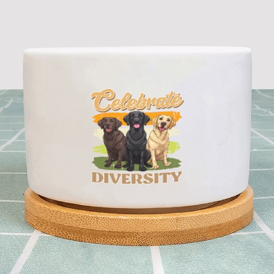 Labrador Retriever CELEBRATE DIVERSITY Labrador Plant Pots