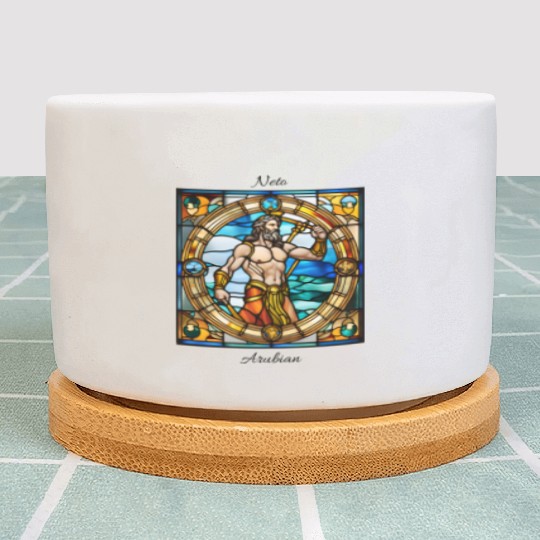 "Poseidon" church window design Plant Pots