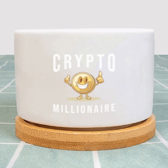 Crypto Millionaire Bitcoin Coin Plant Pots