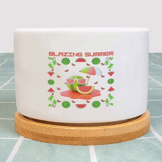 Blazing Watermelon Summer Plant Pots