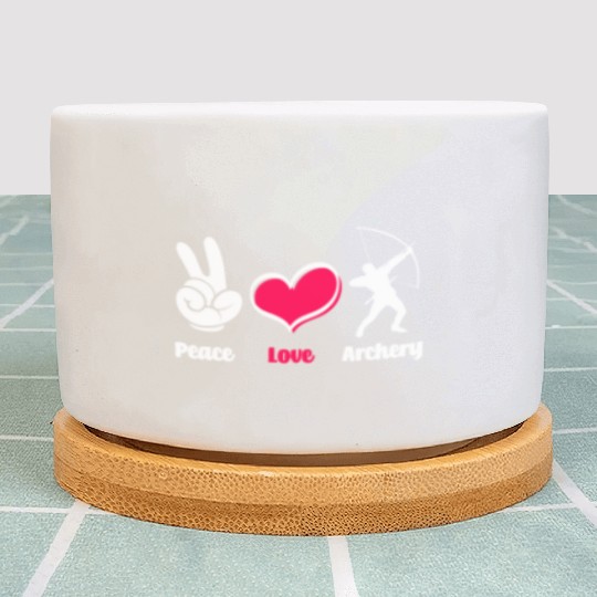 Bow Peace Love Archery Plant Pots