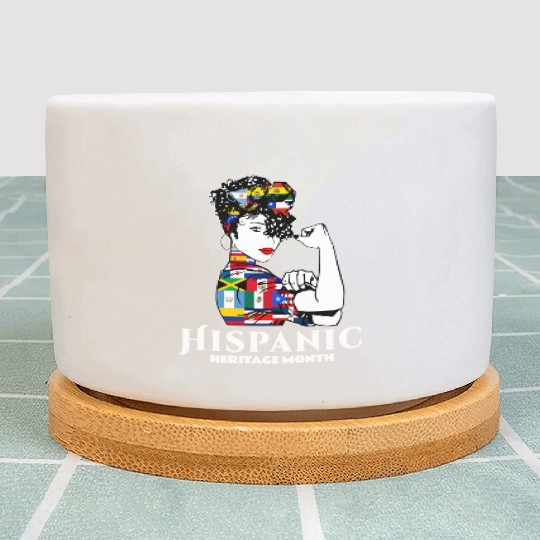 Hispanic Heritage Month Latino Countries Flag Plant Pots