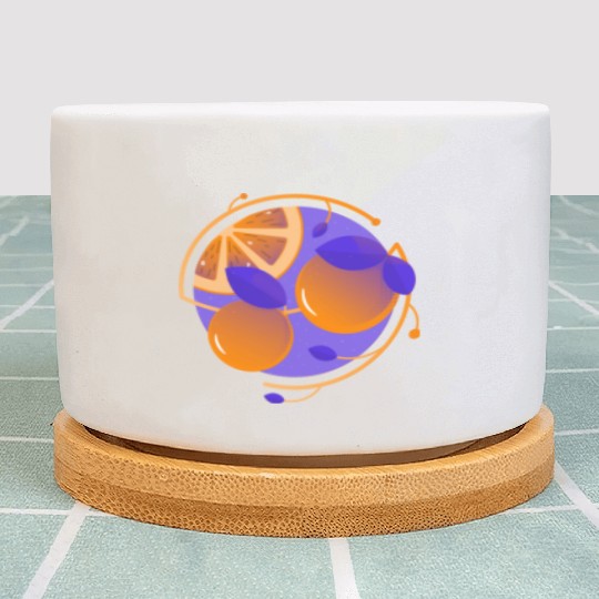 Orange Fruit Plant Pots