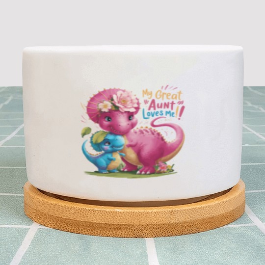 Dinosaurs My Great Aunt Loves Me Plant Pots