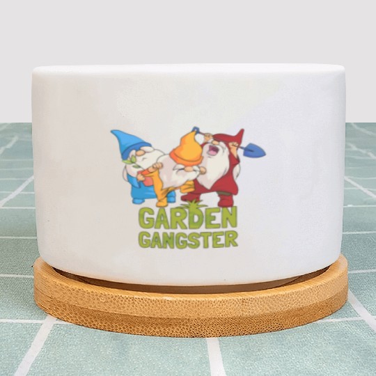 Gardener Gnome Gnome Garden Gangster Plant Pots