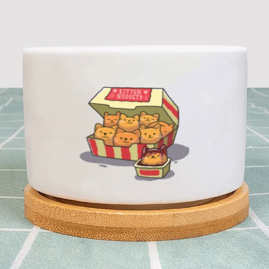 Kitten Nuggets Food Cat Lover Plant Pots