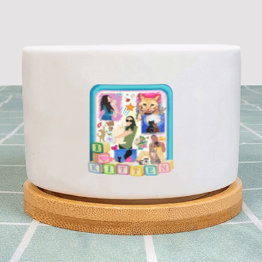 I love my kitten meow Plant Pots