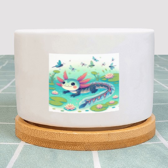The axolotl-aye-aye Plant Pots