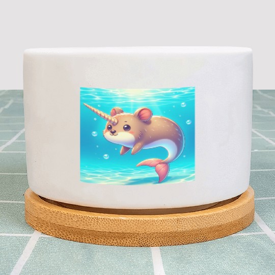 The narwhal-qoukka Plant Pots