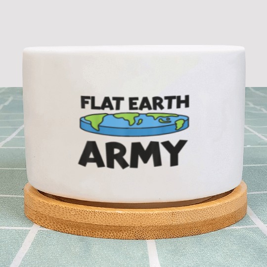 Flat Earth Army Flat Earther Flat Earth Plant Pots