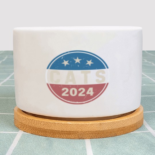 Cats For President Funny Political 2024 Election Plant Pots