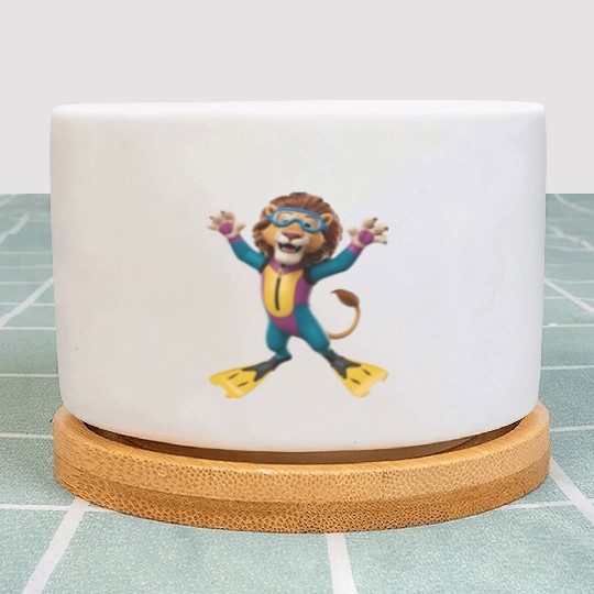 Lion Diving Plant Pots