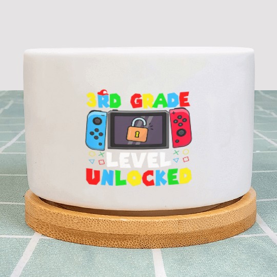 3rd Grade Level Unlocked Back to School First Day Plant Pots