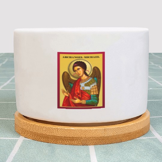 Archangel Michail Orthodox pray icon Plant Pots