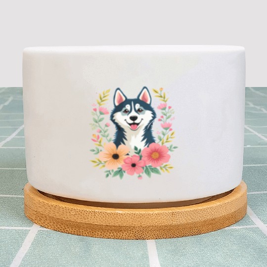Husky Floral Plant Pots