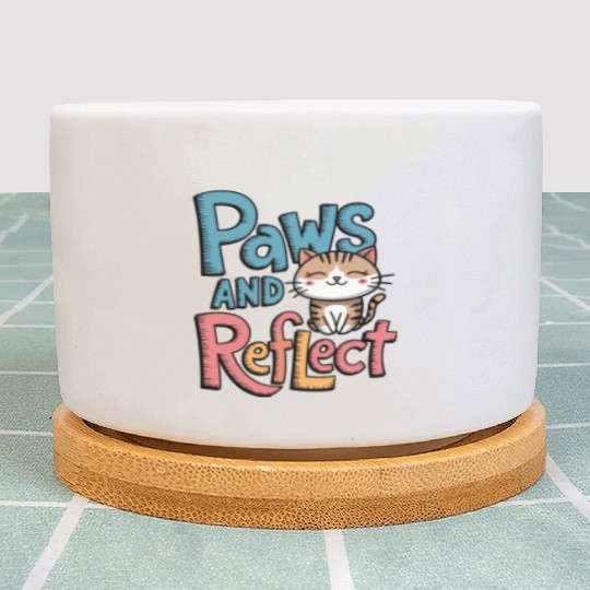 Paws And Reflect Yoga Mediation Cat Paws Plant Pots