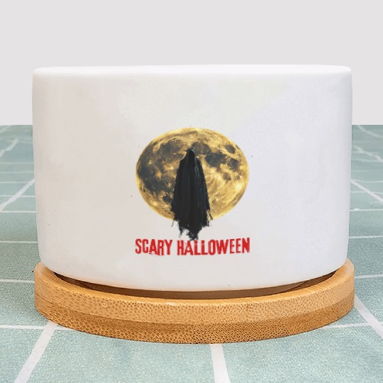 Scary Halloween Ghost Moon Night Funny Gifts Plant Pots