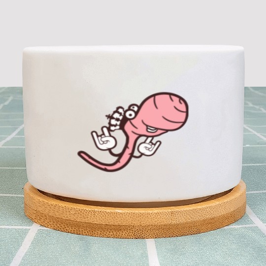 Cute Cool Worm Crown King Party Animal Fun Monster Plant Pots