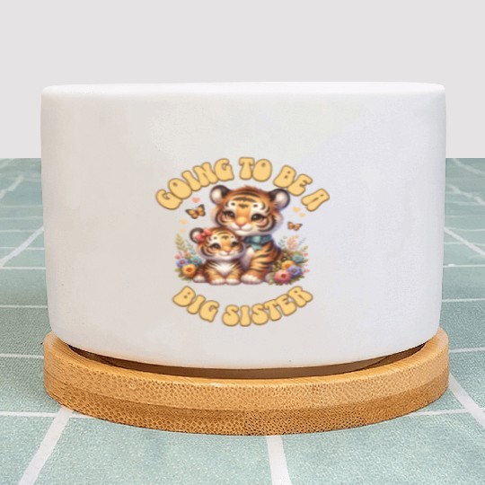 Become A Big Sister Sweet Tiger Plant Pots