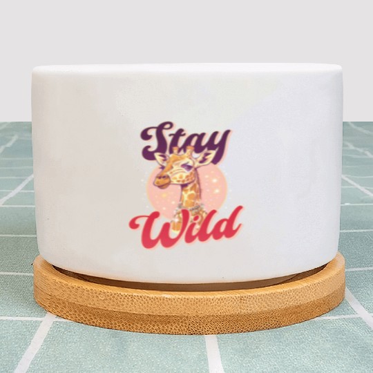 Giraffe Stay Wild Plant Pots