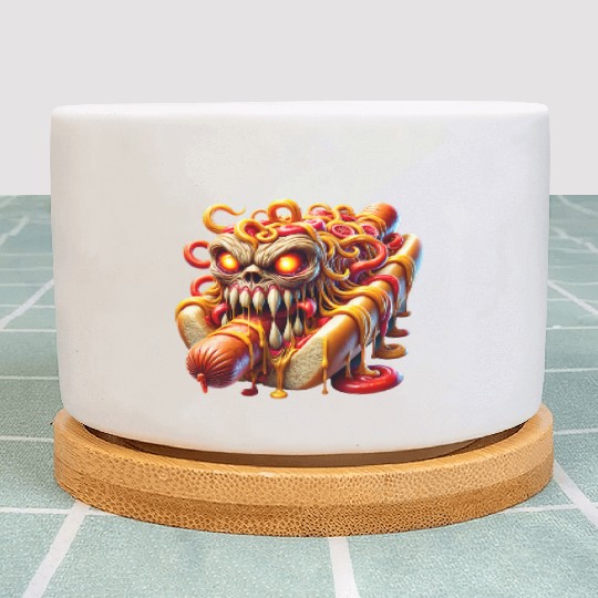 Monster Hot Dog Horror Plant Pots