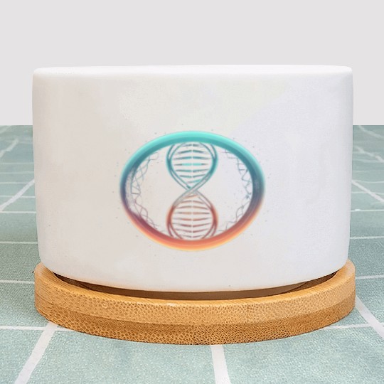 DNA double helix science tech biology design 1 Plant Pots