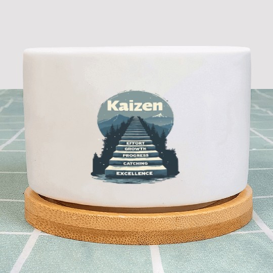 Kaizen Effort Growth Progress Plant Pots